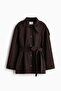 Belted twill coat - 4