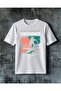 Blue Paradise Serfcu Printed Oversize T-Shirt