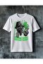 Uncle High Yesil Demon Printed Oversize T-Shirt