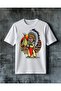Kabileci Sava Kaski Printed Oversized T-Shirt