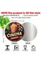 Round 20X20CM 2D Flat, Vintage Cinema Night Movie Theater Sign - Round "Lights, Camera, Action!" Wal - 2