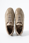 Women's Beige Retro Sneaker with Suede Detail Casual Sports Shoes - 6