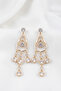 Chandelier Crystal Drop Hanging Earrings 7 Cm. - 2