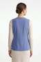 Women's cross-tie sleeveless vest - blue - 3