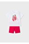 Girl's Combed Cotton Shorts Set Pink - 3