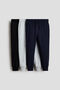 3'lü Pamuklu Jogger Pantolon