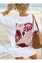 Women's Paris Amour Printed Oversized T-Shirt - 4