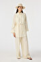 Belted Shirt Collar Relaxed Fit Ivory Suit 1829