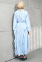 Baby Blue Balloon Sleeve Dress with Skirt - 6