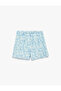 Patterned Short Pleated Shorts with Bow Detail - 4
