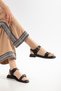 Women's Single Strap Double Gold Buckle Detailed Daily Comfortable Slippers - 2