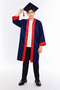 Graduation Clothing Red and Black Two-Piece Suit with Kep Cubbee in One