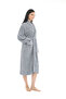 Gaia Şalyaka Women's Bathrobe - Gray 100% Cotton - 2