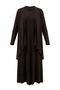 Plus Size Vest Dress Double Set 6370-06 Brown - 4