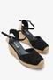 Viyetra Women's Genuine Leather Wedge Sandals - Black Suede - 2