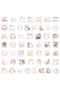 100PCS Cute Cartoon Ins Korean Soft and Cute Little Rabbit Graffiti Stickers for Helmet Bicycle H... - 3