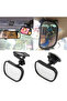 Adjustable Car Baby Rearview Mirror 2 In 1 Convex Safety Mirror For Rear Seat Child Observation D... - 2