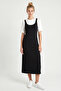 T-Shirt Dress Double Modal Set Lnt0038 Black