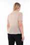 Plus Size Crew Neck Gipeli Short Sleeve Summer Women's Blouse - 3
