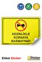 Absolutely Do Not Tread on the Horn! Isg Warning Sign Sticker 15X21 cm