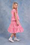 Girl's Combed Cotton Lined Brode Blouse and Skirt Set - 3
