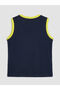 Lcw Kids Navy Blue Printed Boy's Shorts Pajama Set - 6