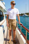 Men's Shorts Bermuda Regular Waist Plain Pattern Wide Leg Look Woven Fabric Short Length - 3