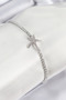 Brass Zircon Stone Starfish Model Silver Color Women's Bracelet 5886 - Eterna2617-4309