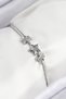 Brass Zircon Stone Star Model Silver Color Women's Bracelet 5886 - Eterna6077-5023