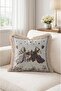 Medieval Knight Duel Tapestry Fringed Throw Pillow Cover - Cream Tassel Pillowcase - 4