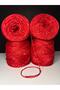 Red, Fuchsia Red Sequin Mix Viscose Cotton Bamboo (100% Organic) (Summer, Seasonal) Knitting Yarn 200Gr - 2