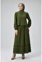 Ruffled Blouse Skirt Double Set 0279-01 Khaki - 2