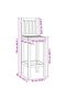 Scaun de bar 2 pcs Maro Lemn solid de tec - 3