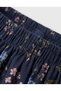 Organic Floral Navy Blue Summer Baby Girl Skort Skirt - 2