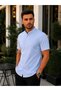 Kısakol Slimfit Narrow Fit Judge Collar Men's Shirt - 3