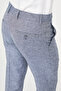 Gray Slim Fit Linen Blend Men's Trousers Light Navy Blue - 38364.26Y - 5