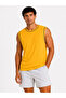 Men's contrast trim sleeveless tank top crew neck summer basic tank top - yellow