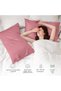 Pillow Cases Pack of 2, 50x75 cm (20x30 inch) Standard Size Ultra-Soft Brushed Microfiber, Mauve - 5