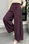 Wide Leg Shalwar Trousers Y0145 - Mürdüm - 5