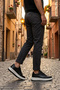 Corso Black Men's Micro Perforated Detailed Fused Comfortable Thick Sole Daily Casual Shoes - 5