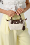 Women's Linen Zippered Shoulder Bag Grand - Brown - 2