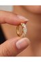 Oval Cut Zircon Stone Hoop Steel Xuping Earrings - 3