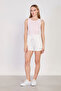 Women's striped thick strap crop tank - white/pink - 4