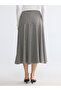 Esvab • Modern & Distinctive Zippered Waist Checked Embroidered Flared Skirt - 5