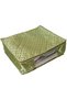 Satin Saree Cover with Transparent Front Window, Quilted, 44x35x15 cm, 6 Saree Capacity, Pack of 2 (PASTEL GREEN) - 3