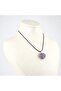 Heart Cut Natural Stone Pendant - Purple Amethyst Quartz Luck and Energy Necklace - 3