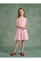 Pink Square Collar Bowknot Girls' Dress
