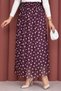 Elastic Waist Polka Dot Chiffon Tulle Summer Skirt Plum - 2