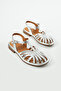 Charlotte Genuine Leather Caged T-Strap Sandals - 4