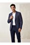 Sir Men's Slim Fit Navy Blue Plaid Blazer Jacket 6102-Cr4511